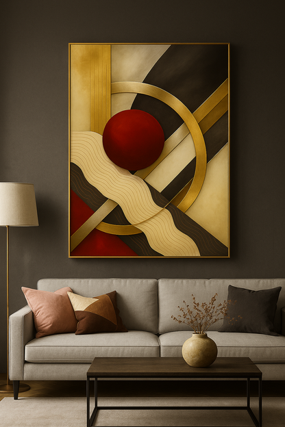 Symphony in Gold – Abstract Harmony Wall Art