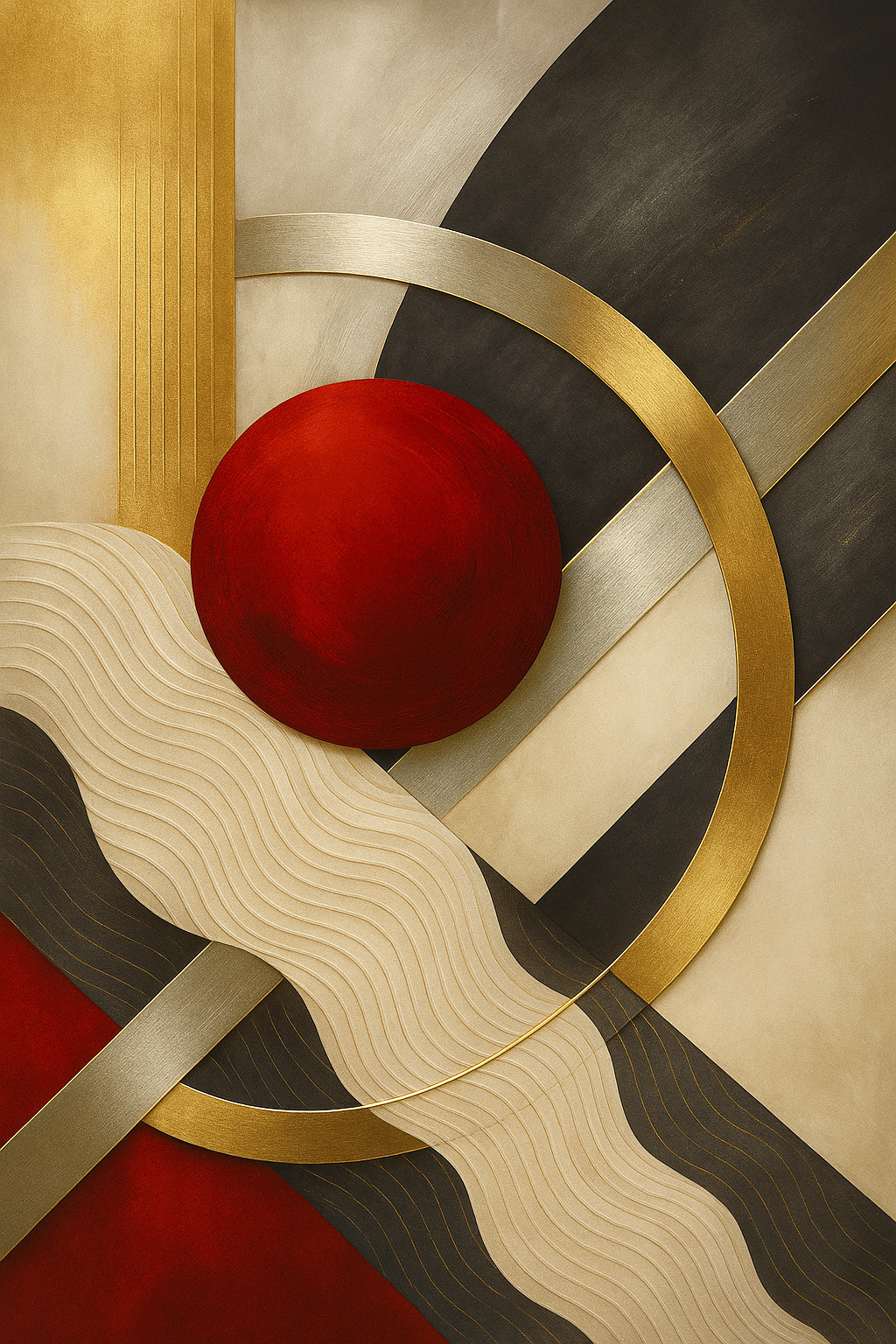 Symphony in Gold – Abstract Harmony Wall Art