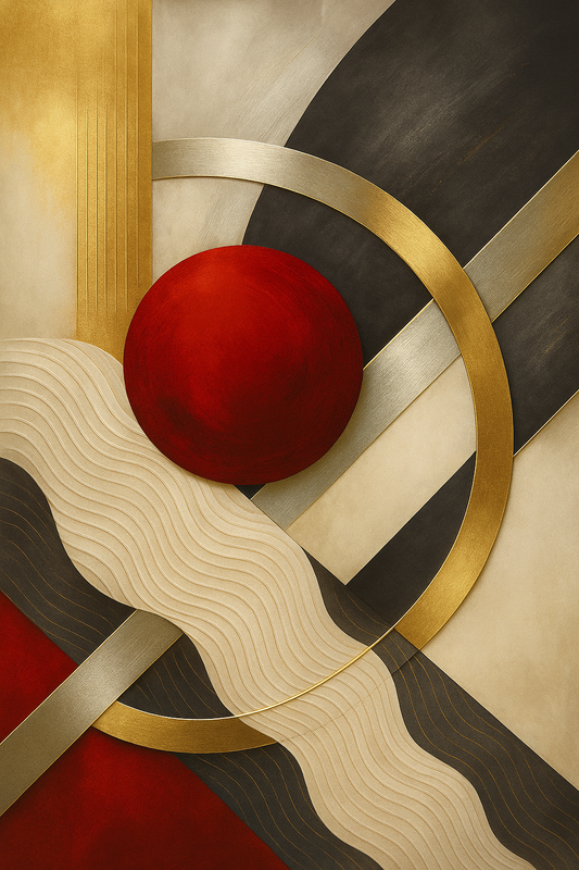 Symphony in Gold – Abstract Harmony Wall Art