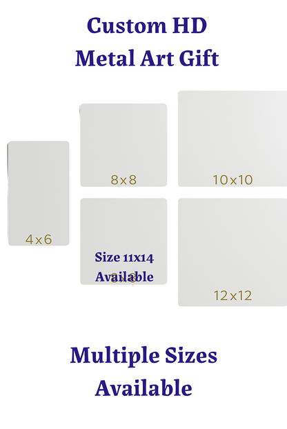 Custom Metal Art Print – Personalized ChromaLuxe Sublimation (Multiple Sizes)