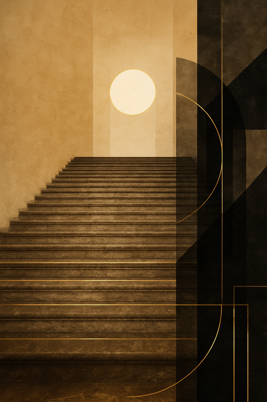 The Quiet Ascent – Mixed Media Architecture Wall Art