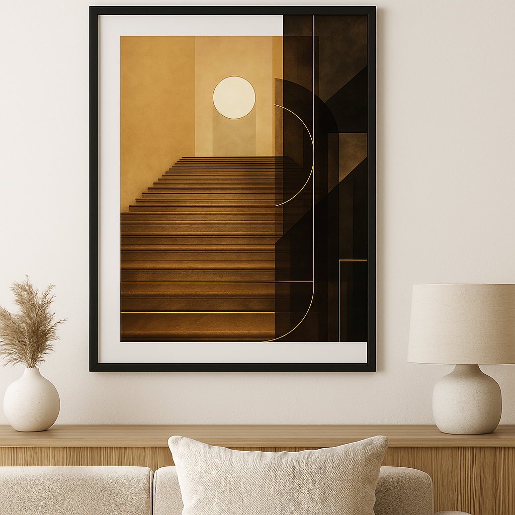 The Quiet Ascent – Mixed Media Architecture Wall Art