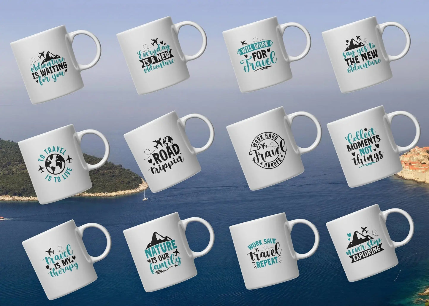 Mugs for Travel Lovers Framed Greetings