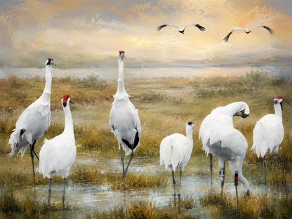 Flight & Formation – Mixed Media Wildlife Art Print