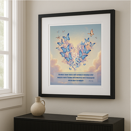 Eternal Wings Memorial Print – A Soaring Tribute to Love & Remembrance