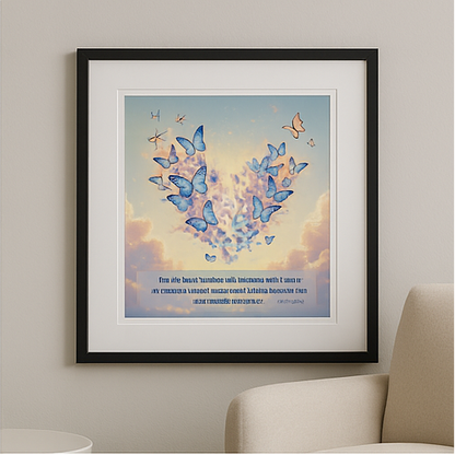 Eternal Wings Memorial Print – A Soaring Tribute to Love & Remembrance