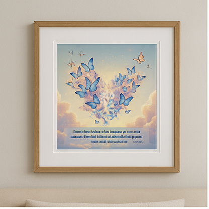 Eternal Wings Memorial Print – A Soaring Tribute to Love & Remembrance