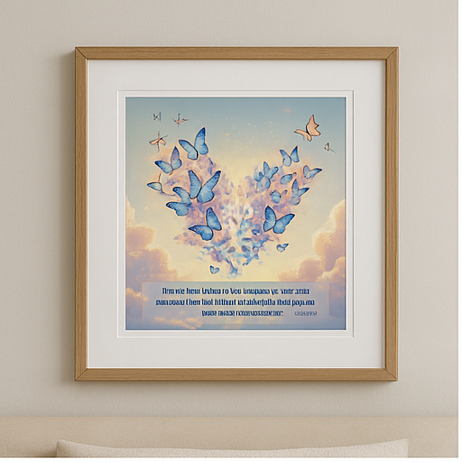 Eternal Wings Memorial Print – A Soaring Tribute to Love & Remembrance