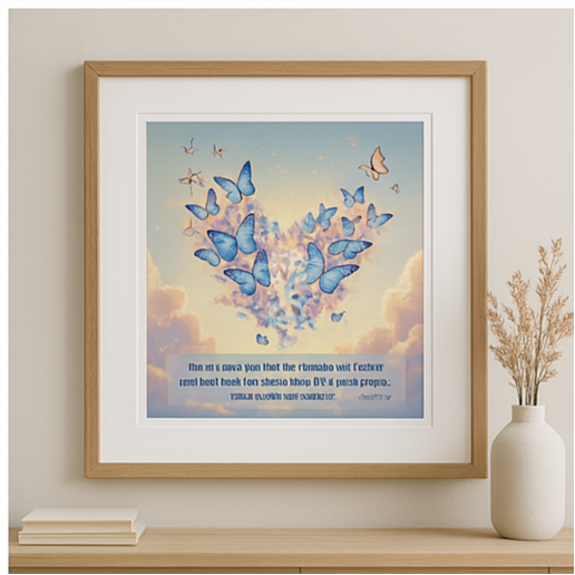 Eternal Wings Memorial Print – A Soaring Tribute to Love & Remembrance