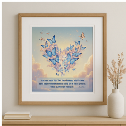 Eternal Wings Memorial Print – A Soaring Tribute to Love & Remembrance