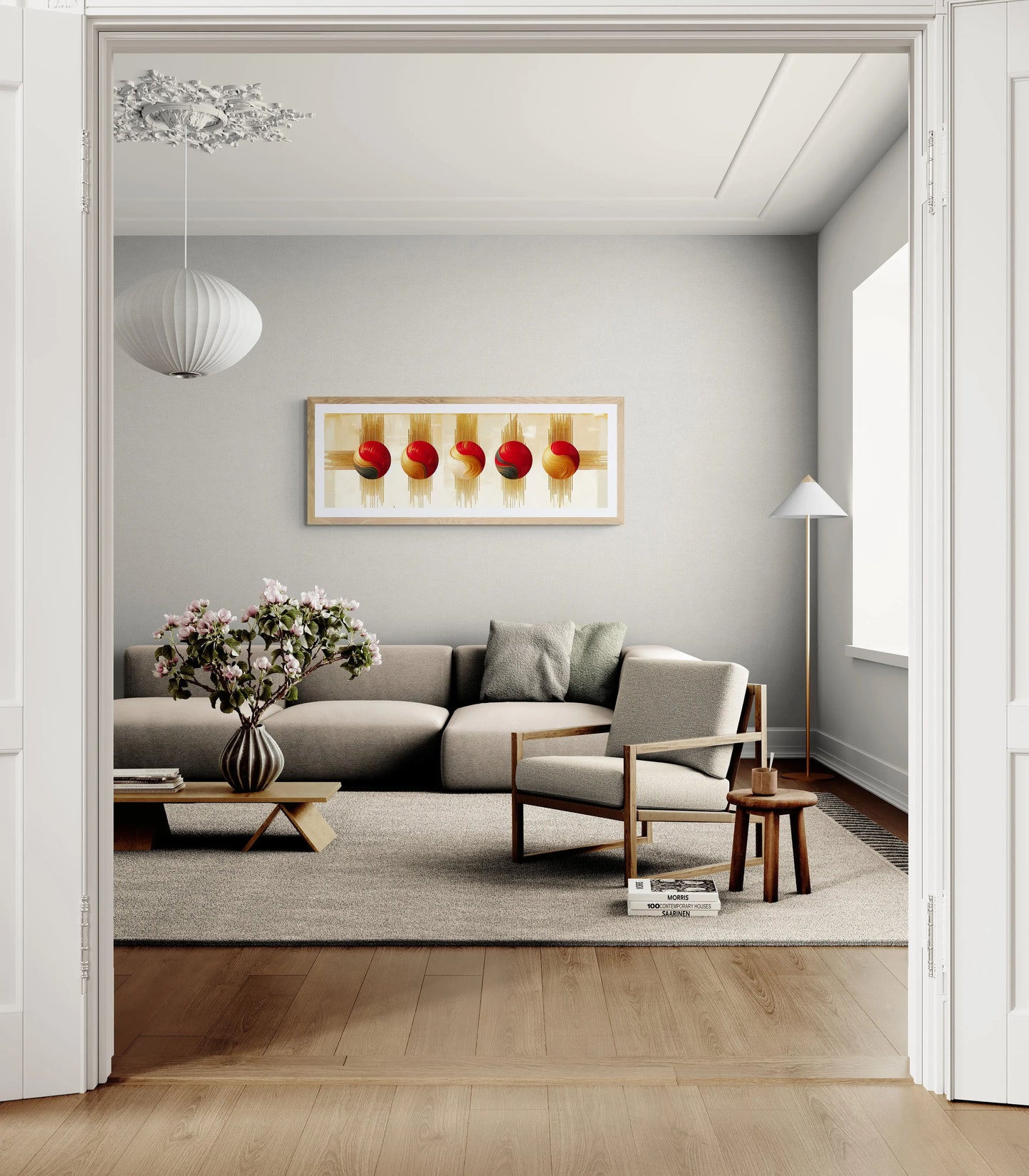 Red and Gold Harmony Wall Art Framed Greetings