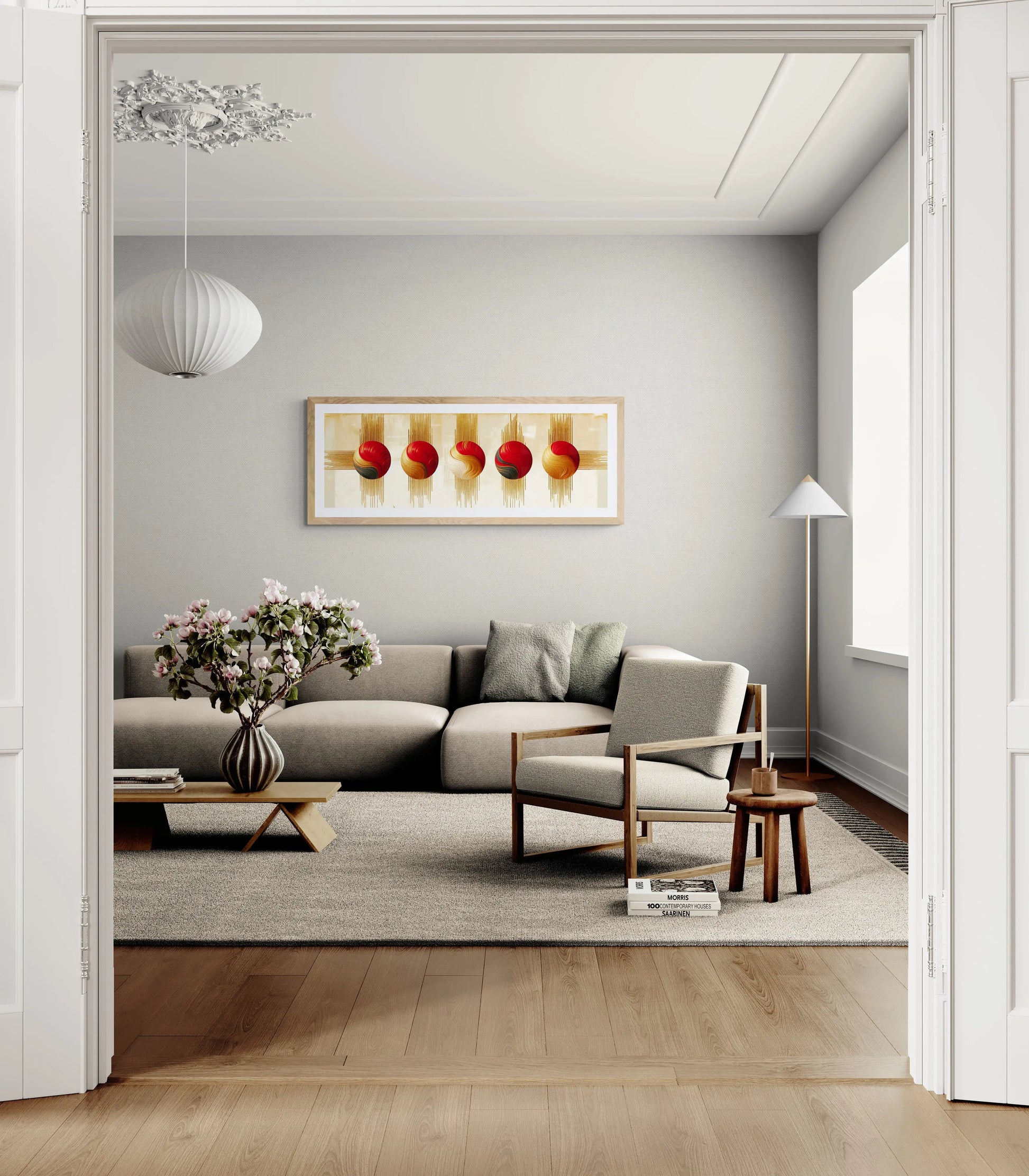 Red and Gold Harmony Wall Art Framed Greetings