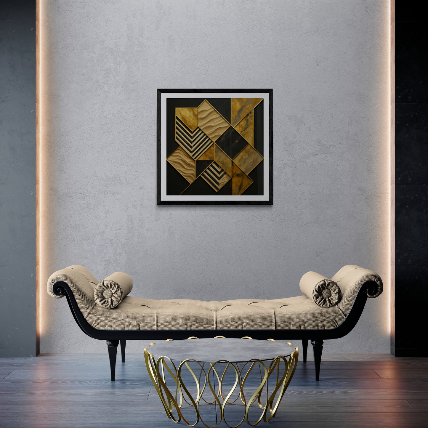 Gilded Fracture Wall Art