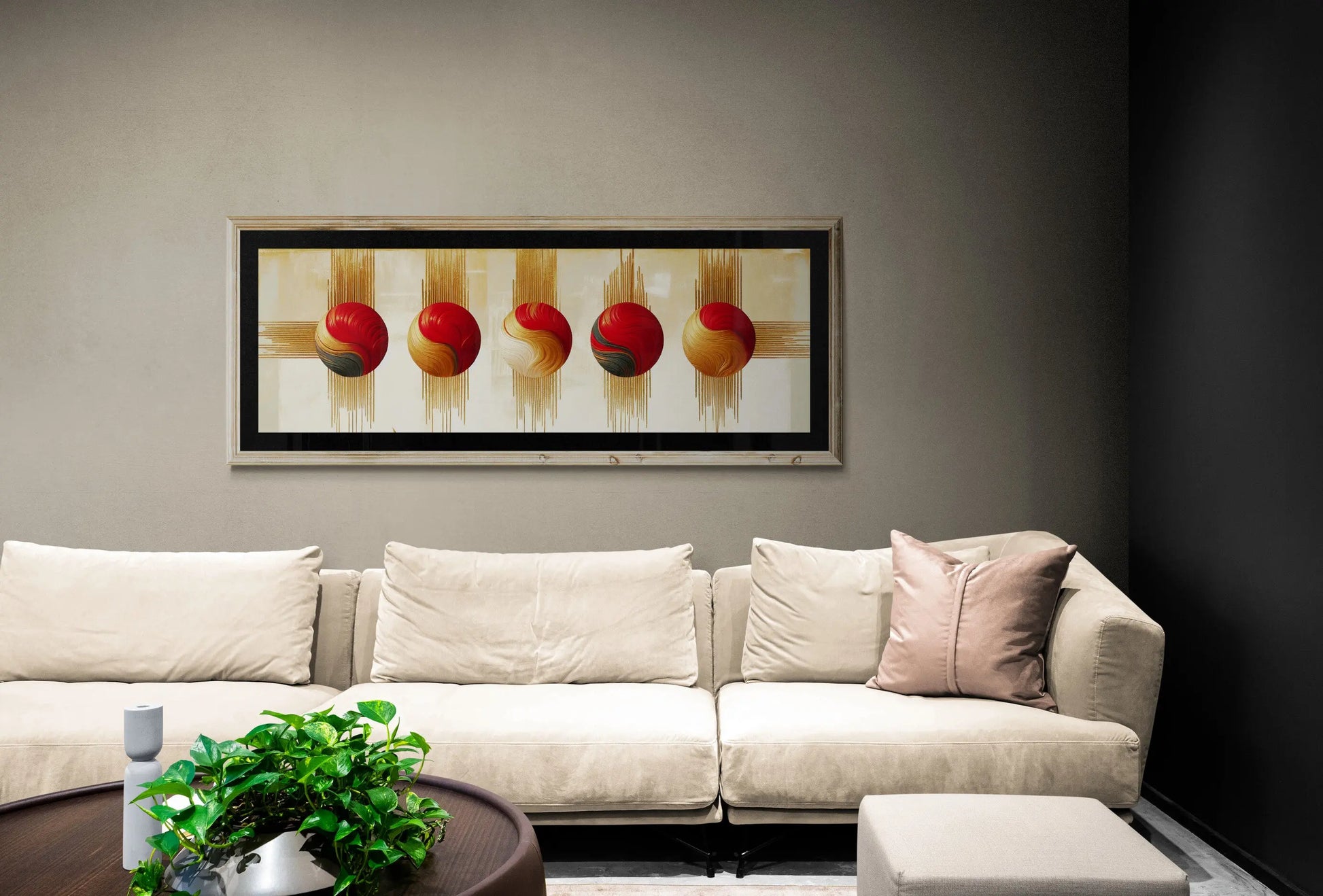 Red and Gold Harmony Wall Art Framed Greetings