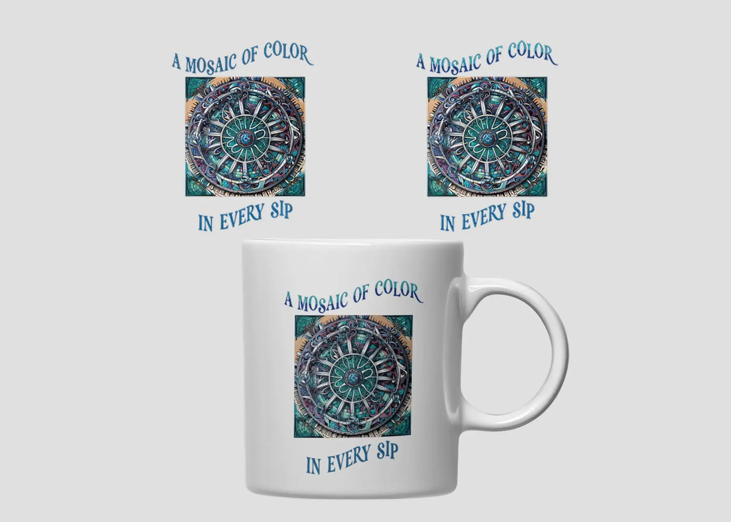 Mugs Mosaics of Color Framed Greetings