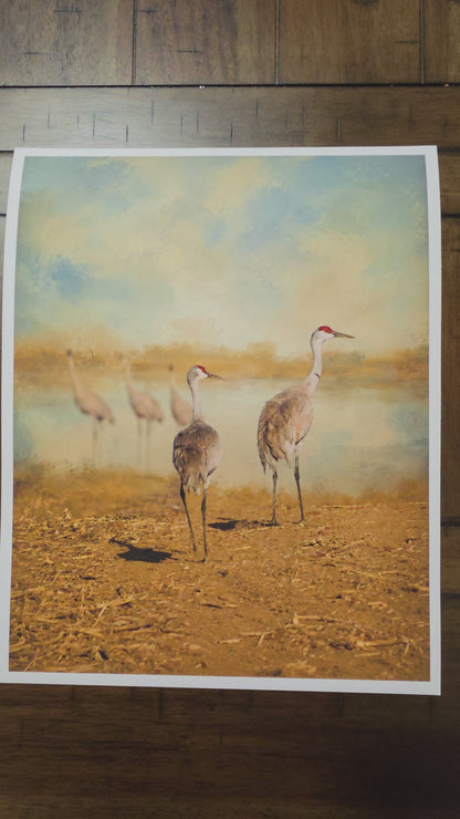 Passage on the Platte – Mixed Media Wildlife Art Print