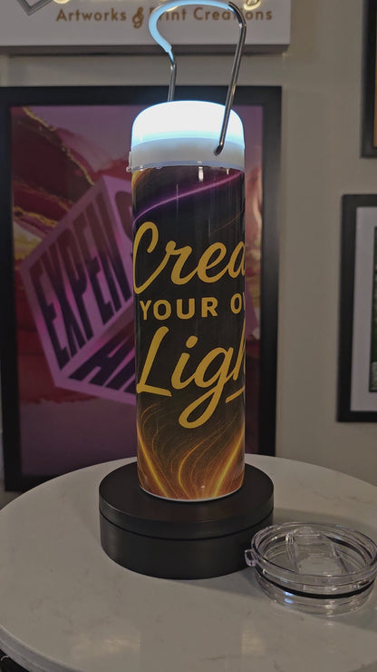 Lantern Tumbler – 20 oz Insulated Bottle with Light-Up Lid