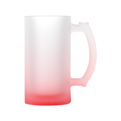 Custom Frosted Glass Beer Mugs Personalized 16oz