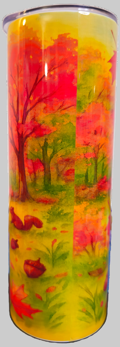 Fall Landscape Tumbler – Autumn River Glow