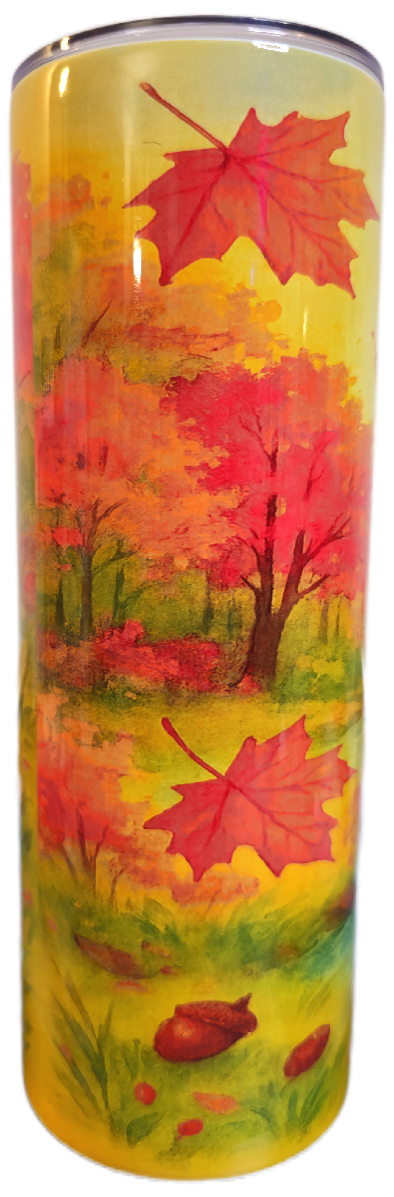 Fall Landscape Tumbler – Autumn River Glow