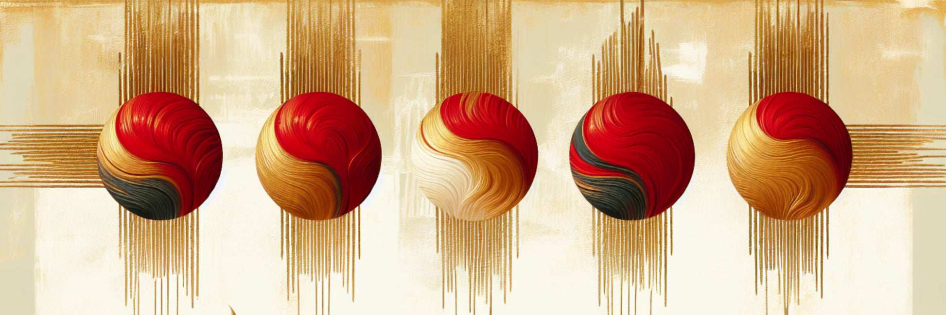 Red and Gold Harmony Wall Art Framed Greetings