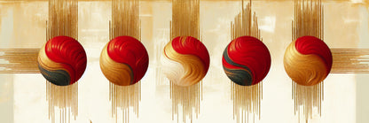 Red and Gold Harmony Wall Art Framed Greetings