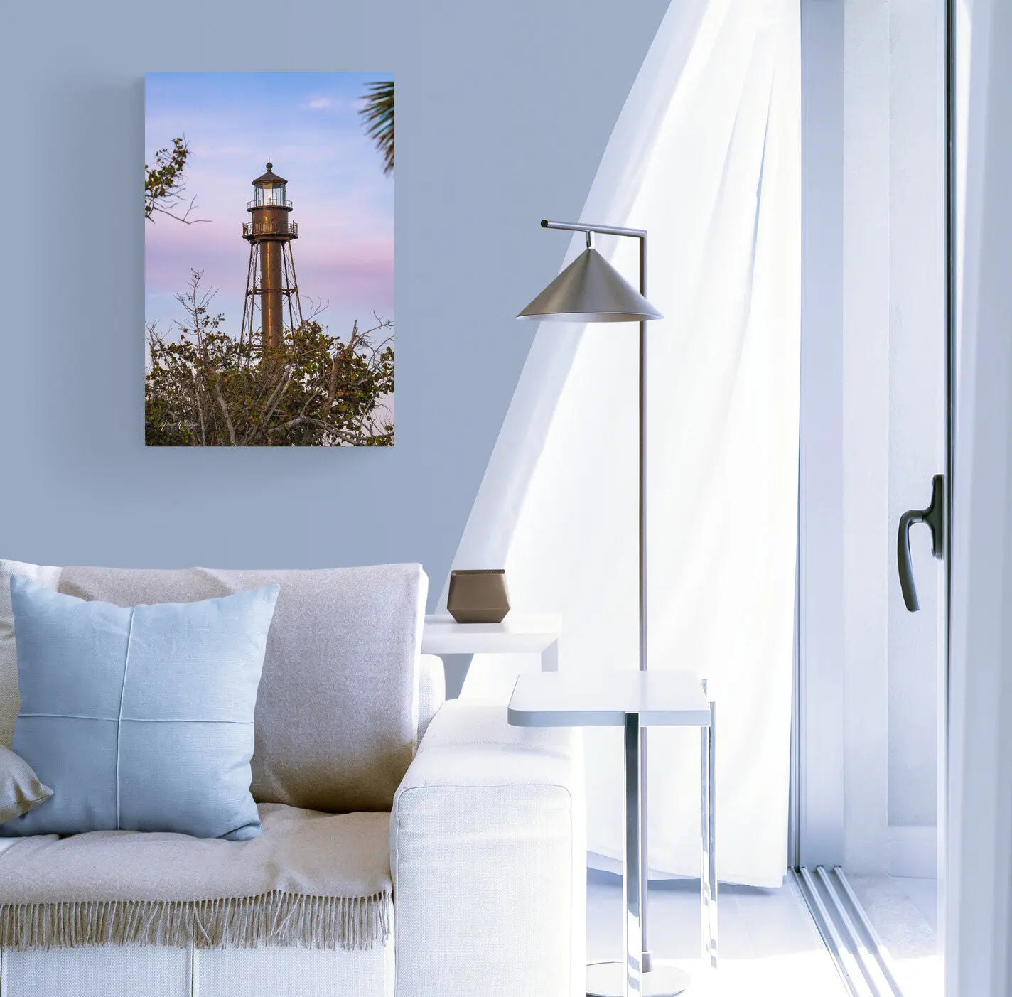 Sanibel Island Lighthouse Wall Art Decor - Framed Greetings