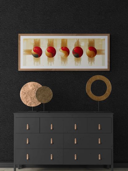 Red and Gold Harmony Wall Art Framed Greetings