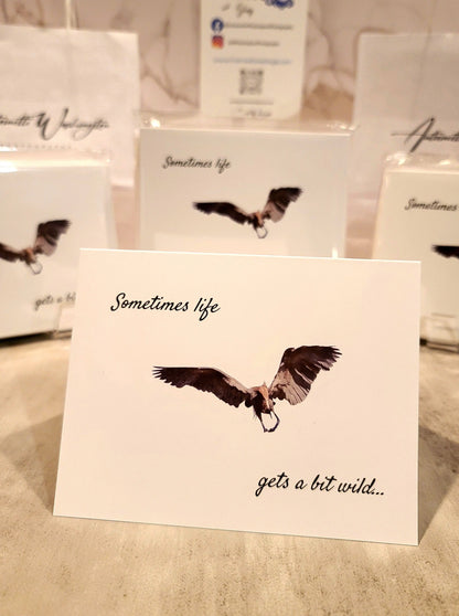 Life Gets a Bit Wild Note Cards with Reddish Egret (10pk) Antoinette Washington Photography
