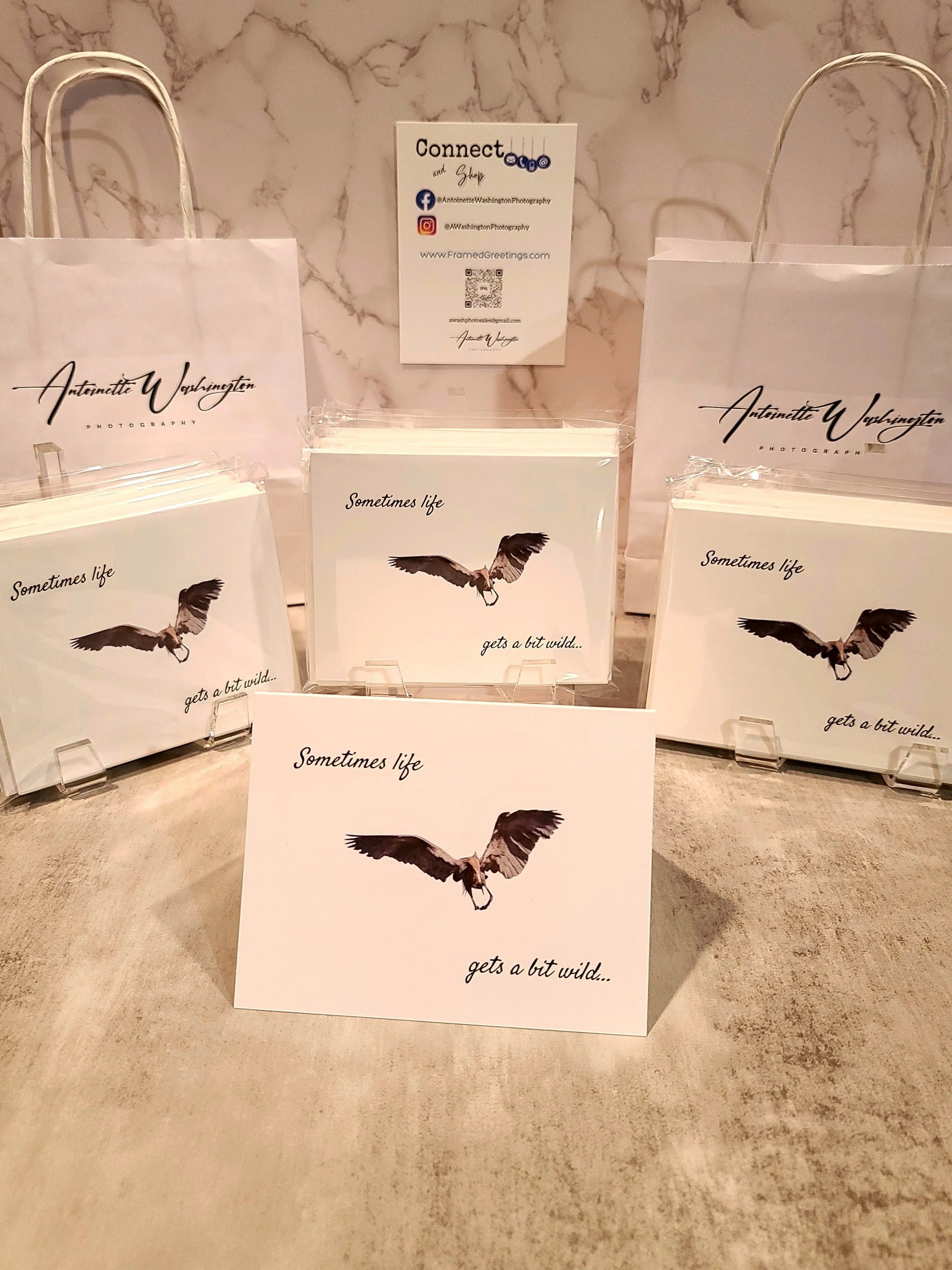 Life Gets a Bit Wild Note Cards with Reddish Egret (10pk) Antoinette Washington Photography