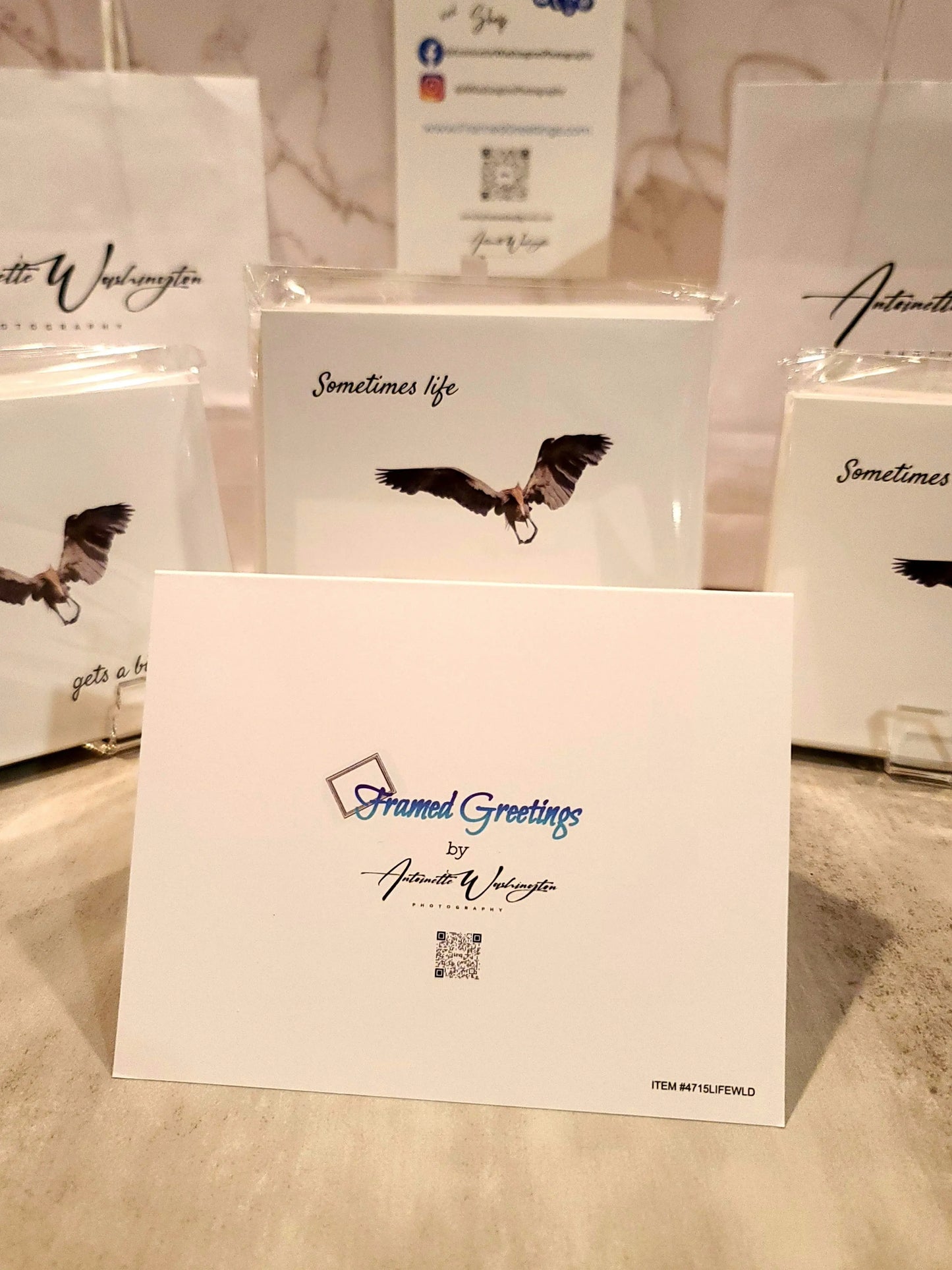 Life Gets a Bit Wild Note Cards with Reddish Egret (10pk) Antoinette Washington Photography